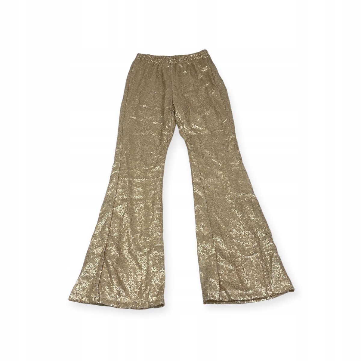 Cekinowe spodnie damskie|Błyszczące, idealne na imprezę, sylwestra S