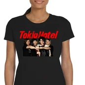 Koszulki i topy damskie - DAMSKA KOSZULKA ZESPÓŁ MUZYCZNY TOKIO HOTEL BAWEŁNA CZARNA P093 M - miniaturka - grafika 1