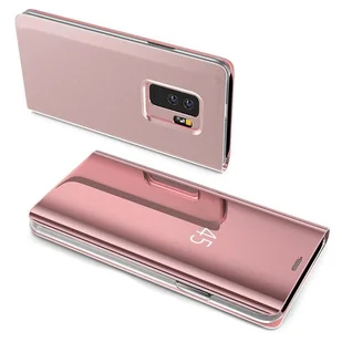 Etui Smart View Mirror Smart Cover Etui kompatybilne z iPhone XS Etui ochronne Etui ochronne przezroczyste różowe - Etui i futerały do telefonów - miniaturka - grafika 1