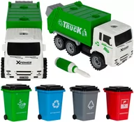 Zabawki interaktywne dla dzieci - Auto Śmieciarka Akcesoria Kosze Ruchome Elementy U432 - miniaturka - grafika 1