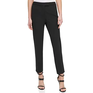 DKNY Damskie spodnie podkładu Slim Business Casual Pants, czarny, 30 - Spodnie damskie - miniaturka - grafika 1