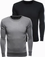 Bluzy męskie - Ombre Zestaw bluz bawełnianych bez kaptura - mix 2-pak V2 Z34 XXL - miniaturka - grafika 1