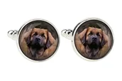 Spinki do mankietów i krawatów - Leonberger - spinki do mankietów, ozdoba koszuli, zawieszka do koszuli marki Art-Dog - miniaturka - grafika 1
