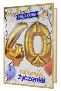 Kukartka Karnet QBL-004 Urodziny 40 + balony - Kukartka - Kartki okolicznościowe i zaproszenia - miniaturka - grafika 1