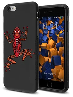 mumbi Etui kompatybilne z iPhone 6 / 6S etui na telefon komórkowy Double Grip z motywem żaby, czarne - Etui i futerały do telefonów - miniaturka - grafika 1
