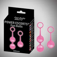 Kulki gejszy - Boss Of Toys Kulki-Funballs Allison-Duo Kegel Balls Slicone Pink 20-BR273 - miniaturka - grafika 1