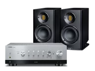 Zestawy stereo - Yamaha R-N1000A (srebrny) + Carina BS243.4 (czarny) - miniaturka - grafika 1