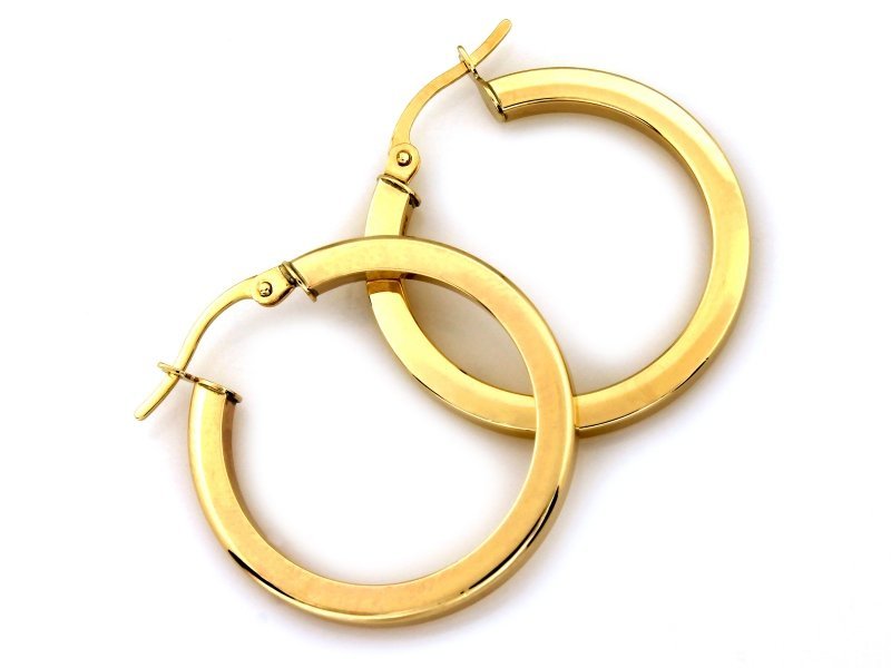 Złote kolczyki 375 klasyczne koła 26mm 1.22g