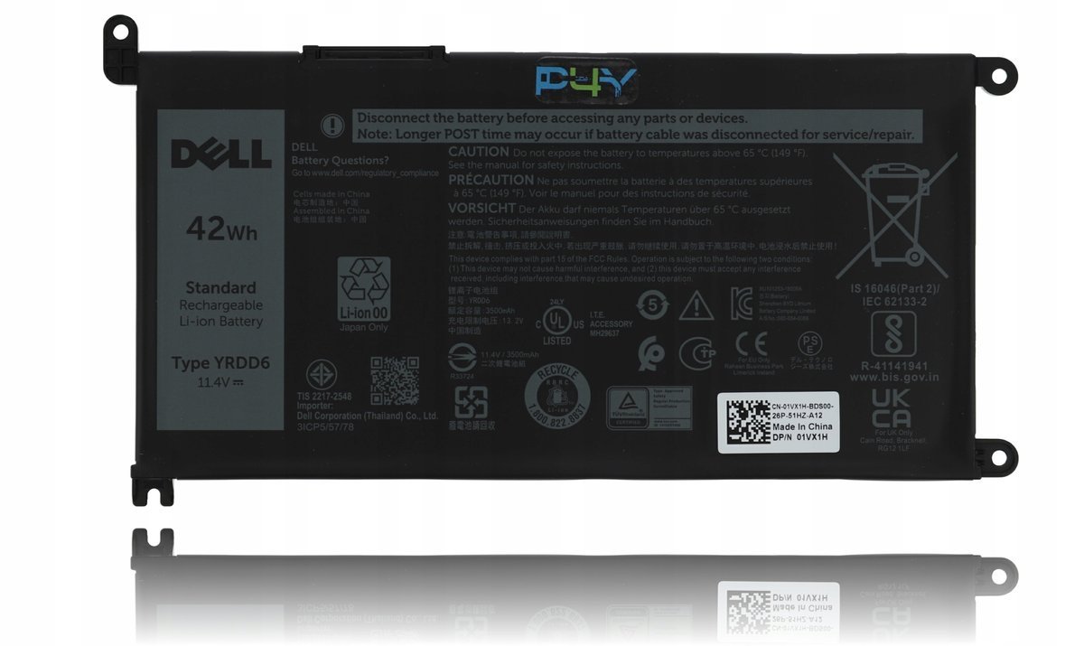 Oryginalna Bateria Dell 42Wh 3C YRDD6 1VX1H VM732 FDRHM WJPC4