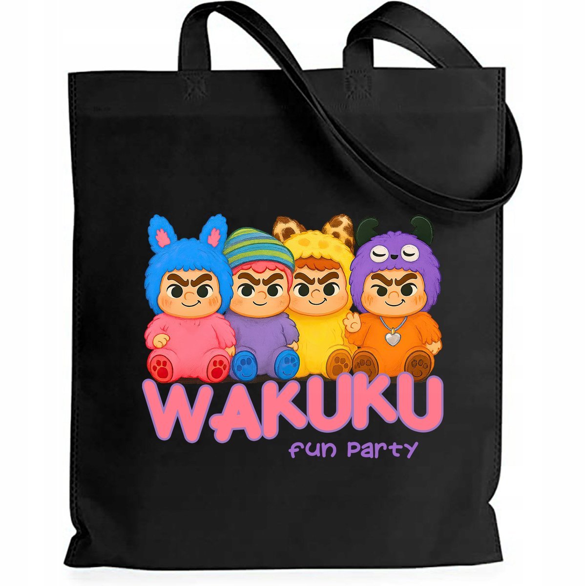 Torba Czarna EKO Shopper PARTY Na Zakupy Na Prezent Pod Choinkę Wz