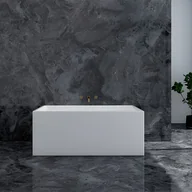 Wanny - VENTE-UNIQUE Wanna wolnostojąca prostokątna – 232 l – 150 × 75 × 60 cm (dł. × szer. × wys.) – kolor biały – akrylowa - ASPIUS - miniaturka - grafika 1