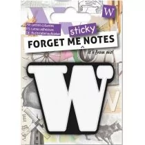 IF Forget me sticky notes kart samoprzylepne litera W - Zakładki do książek - miniaturka - grafika 1