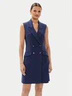 Sukienki - Guess Sukienka koktajlowa W4YK25 KBJP2 Granatowy Regular Fit - miniaturka - grafika 1