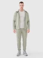 Spodnie sportowe męskie - 4F Spodnie treningowe szybkoschnące męskie - khaki XXL - miniaturka - grafika 1