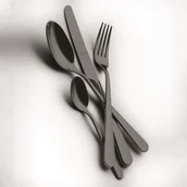 Sztućce dla dzieci - MEPRA-Zestaw sztućców 24el. Ice Oro Nero Stoccolma - miniaturka - grafika 1