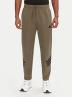 Spodnie sportowe męskie - adidas Spodnie dresowe Future Icons 3-Stripes JD4891 Zielony Loose Fit - miniaturka - grafika 1