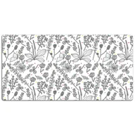 Podkładki na biurko - Mata ochronna na biurko Szkic kwiatów 120x60 cm - miniaturka - grafika 1