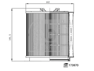 Filtr powietrza Febi Bilstein 173870 - Filtry powietrza - miniaturka - grafika 1