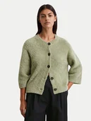 Swetry damskie - Marc O'Polo Kardigan 506 6045 61059 Zielony Relaxed Fit - miniaturka - grafika 1