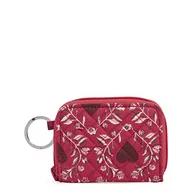 Portfele - Vera Bradley Damski bawełniany mały portfel zapinany na zamek błyskawiczny z ochroną RFID, Imperial Hearts Red - bawełna z recyklingu, jeden rozmiar - miniaturka - grafika 1