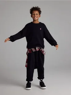 Reserved - Bawełniany sweter - czarny - Bluzy dla chłopców - miniaturka - grafika 1