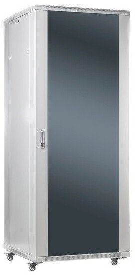 Digitus SOMI Networks 37U, 19″ Freestanding Cabinet 37U-60/80NAC Gray Max Load 800kg; Removable and Lockable Side Panels; Glass Doors; Unassembled Depth: 80 cm