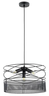 Diuk Net lampa wisząca 1xE27 czarna 63227 - Lampy sufitowe - miniaturka - grafika 1