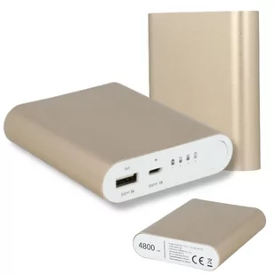 HYKKER Power Bank 4800 mAh (złoty) - Powerbanki - miniaturka - grafika 1