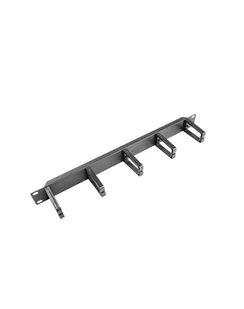 Power Walker Lanberg organizer kabli 1U z typ B do szaf 19'' czarny - Akcesoria do szaf serwerowych - miniaturka - grafika 1
