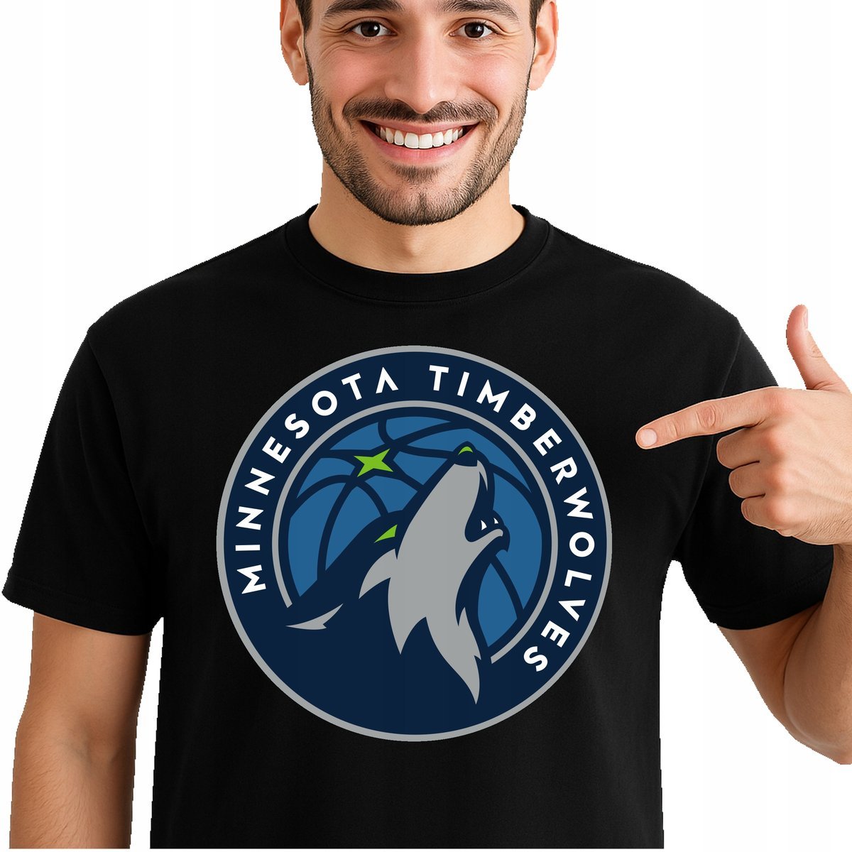KOSZULKA MINESSOTA TIMBERWOLVES NBA Prezent Jakość Dla Fana 0480 XXL CZARNA
