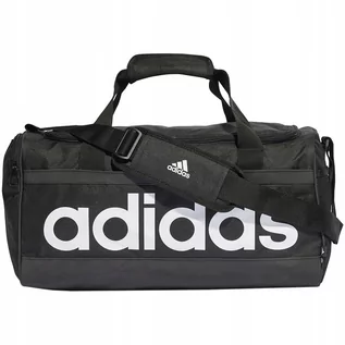 Torby sportowe - Adidas, Torba sportowa, Essentials Linear Duffel M, HT4743, czarno-biała - grafika 1