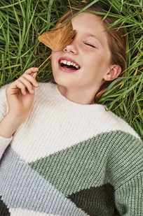Mayoral sweter z domieszką wełny dziecięcy kolor zielony - Swetry dla dziewczynek - miniaturka - grafika 1