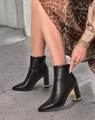 Botki damskie - Royalfashion Botki damskie na słupku Dollame-41 - miniaturka - grafika 1