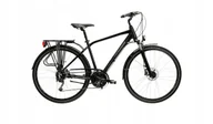 Rowery - Rower trekkingowy KROSS Trans 4.0 EXP rozmiar M Czarny - miniaturka - grafika 1