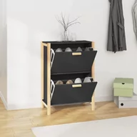 Szafki na buty - Lumarko Szafka na buty, czarna, 57,5x33x80 cm, materiał drewnopochodny - miniaturka - grafika 1