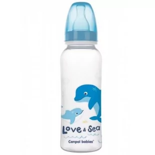 Canpol babies Canpol Butelka 250ml LOVE&SEA : Kolor - Niebieski 59/400 - Butelki dla niemowląt - miniaturka - grafika 1