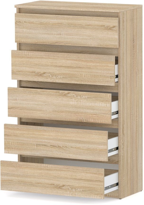 Komoda Drewniana 70cm Nowoczesna Pojemna Szafka Do Salonu Sypialni Sonoma