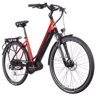 Rower elektryczny BOTTECCHIA Evo Lady D19 28 cali damski Czarno-czerwony - Rowery elektryczne - miniaturka - grafika 2