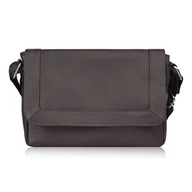 Torebki damskie - Torebka damska mała listonoszka skórzana na ramię BRĄZOWA E-35-BR - miniaturka - grafika 1