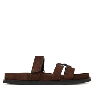 Klapki Tory Burch Ines Sport Slide 163481 Brązowy - Klapki i japonki damskie - miniaturka - grafika 1