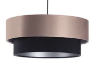 Lampy stojące - Beżowo-czarna lampa z podwójnym abażurem - S414 Retilo - miniaturka - grafika 1
