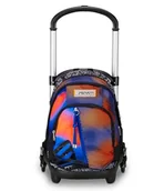 Plecaki szkolne i tornistry - Seven Wózek szkolny Flex 3 koła, niebieski, Shadefull Boy, 3 w 1, potrójne zastosowanie, plecak z odpinanym wózkiem, kieszenią na butelkę i systemem crossovera, plecak szkolny podróżny, dla dzieci, - miniaturka - grafika 1