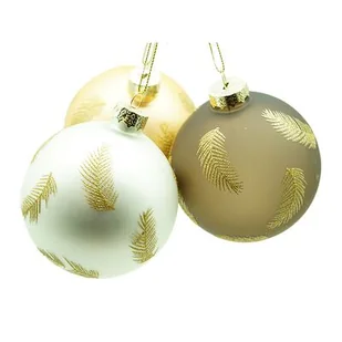 Bombka szklana piórka mix kolorów 8 cm - Bombki - miniaturka - grafika 1