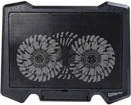 Podkładki chłodzące pod laptopa - PODSTAWKA CHŁODZĄCA POD LAPTOPA WENTYLATOR 2 x COOLER PODKŁADKA REGULACJA - miniaturka - grafika 1