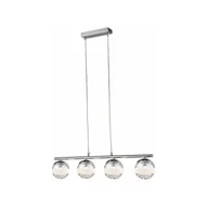 Lampy sufitowe - Lampa wisząca Dream chromowana 4xG9x33W kryształowa wym: 100 x 60 x 11 cm szkło Reality - miniaturka - grafika 1