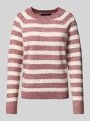 Swetry damskie - Sweter o kroju regular fit z prążkowanymi ściągaczami model ‘DOFFY’ - miniaturka - grafika 1