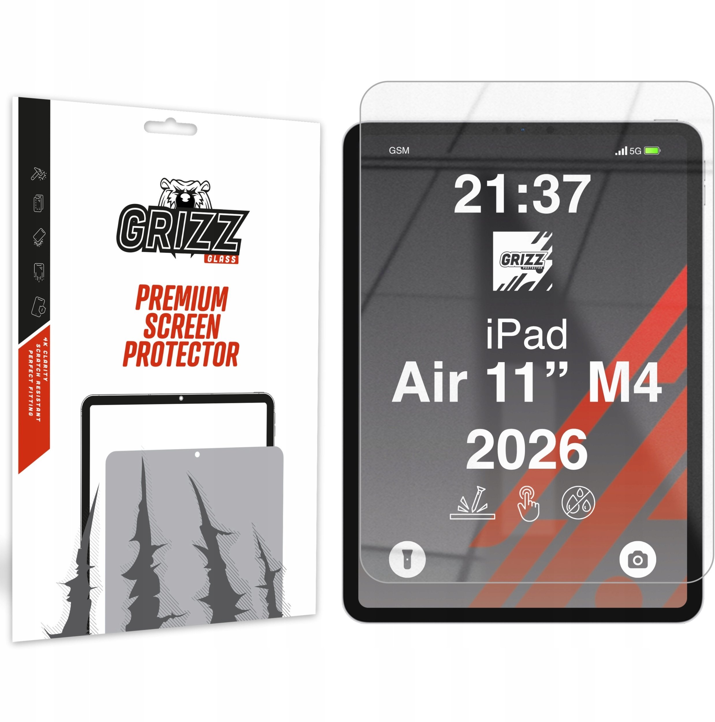 GrizzGlass Szkło hybrydowe GrizzGlass HybridGlass do Apple iPad Air 11