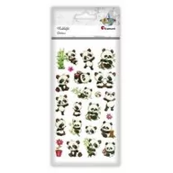 Zabawki kreatywne - Naklejki wypukłe misie panda mix 22szt - miniaturka - grafika 1