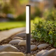 Lampy ogrodowe - Lucande Słupek oświetleniowy LED Tuberia, ciemnoszary, aluminium, wysokość 80 cm - miniaturka - grafika 1