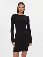 Sukienki - Patrizia Pepe Sukienka dzianinowa 8A1295/K7I5-K103 Czarny Slim Fit - miniaturka - grafika 1